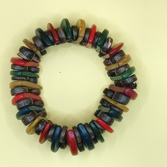 Wood Necklace & Bracelet Jewelry Set Handmade in Brazil Statement Pieces - Picture 2 of 5